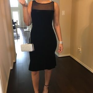 🖤ALEX Evenings Black Velvet Trumpet Dress